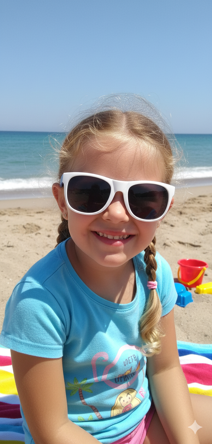 blue & white glasses