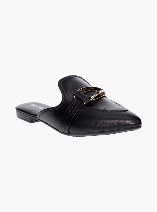 Beira Rio by Geoomnii Women's Mules with Gold Buckle