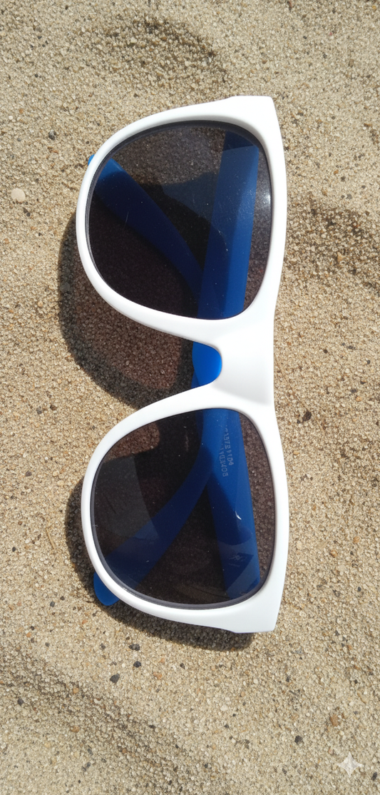 blue & white glasses