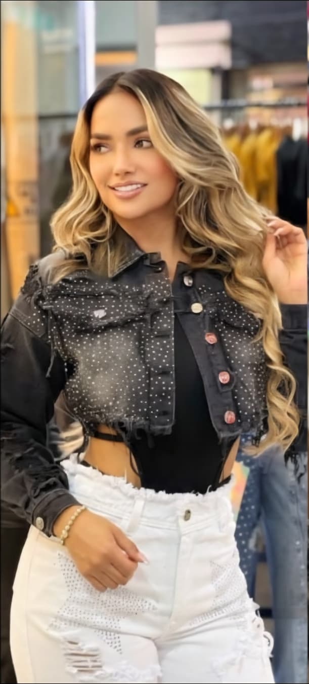 Chaqueta Pedrería Negra